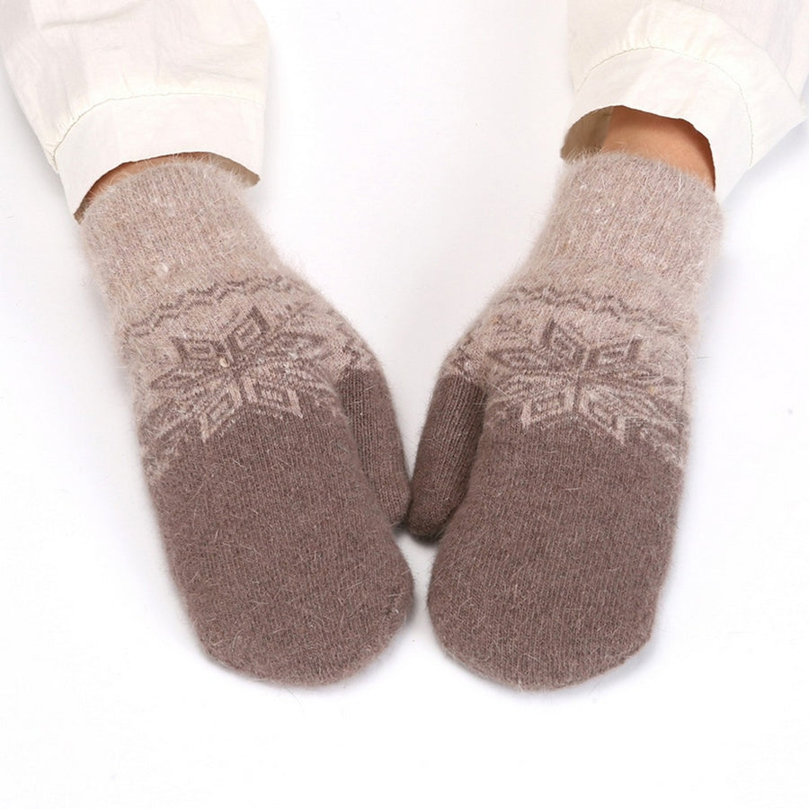 MOCHA SNOWKISSED MITTENS
