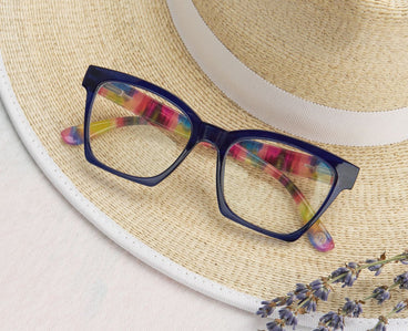 MAISIE BLUE IKAT BLUE LIGHT READING GLASSES