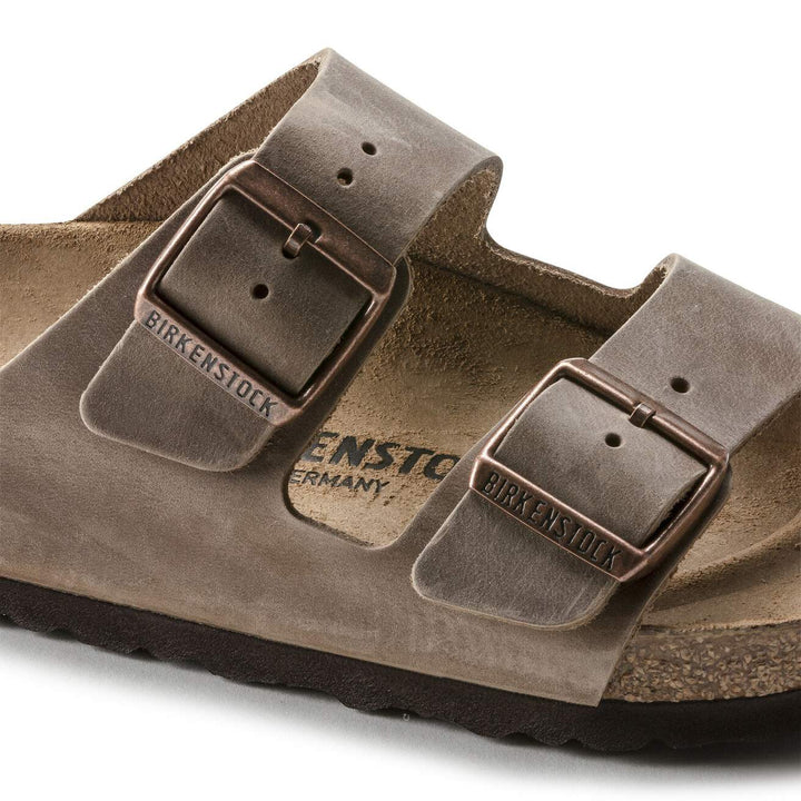 ARIZONA TOBACCO BROWN OILED LEATHER SANDALS