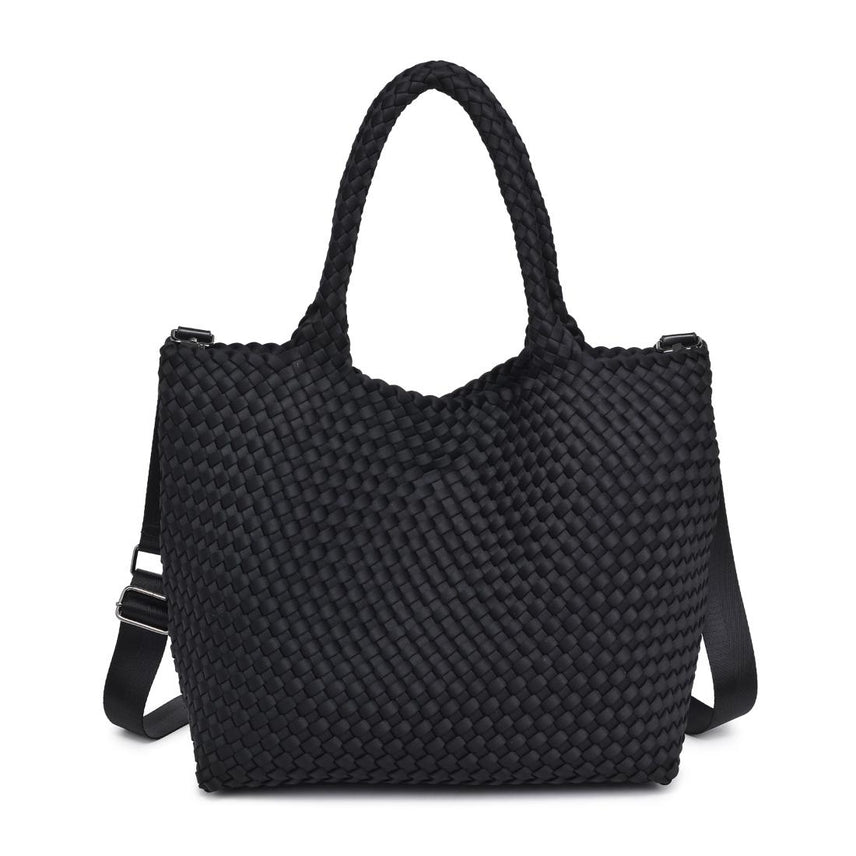 BLACK SKY'S THE LIMIT MEDIUM  WOVEN TOTE
