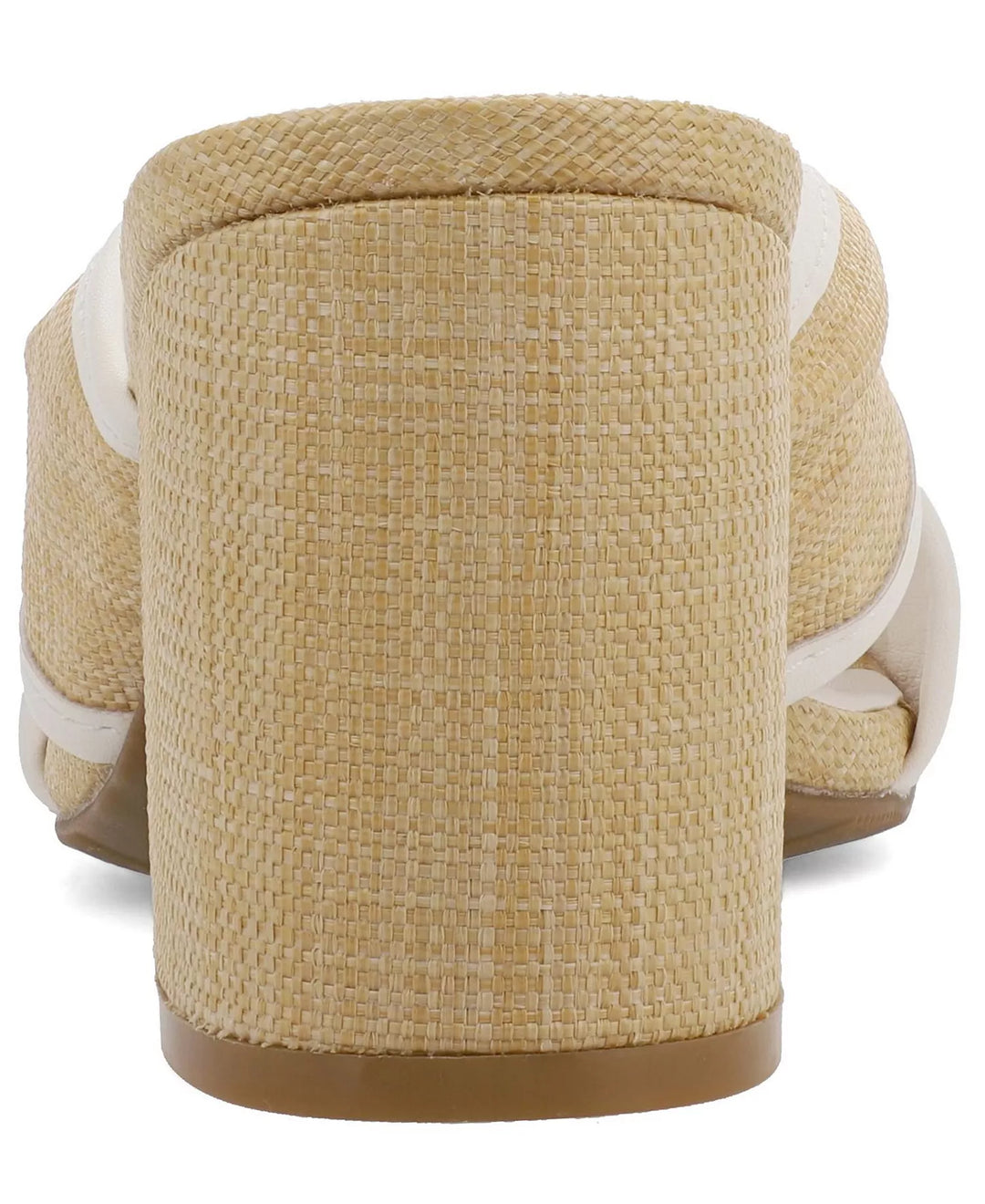 HANIA RAFFIA KNOTTED BLOCK HEEL SANDAL