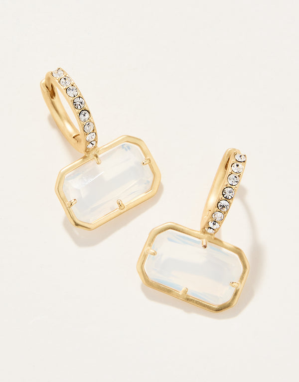 WHITE HALL WHITE CRYSTAL EARRINGS