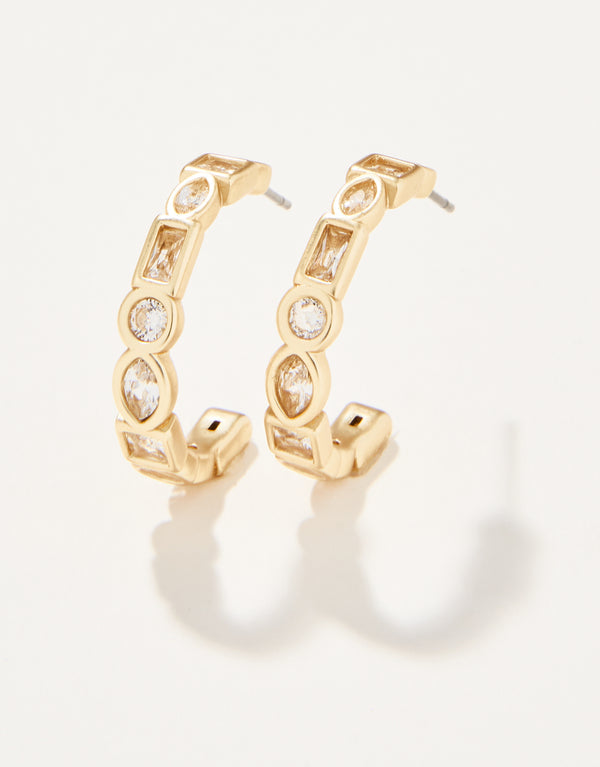 SHINE BRIGHT GOLD HOOP EARRINGS
