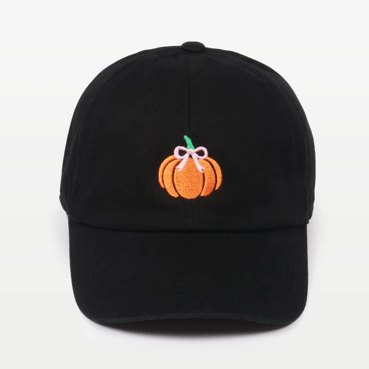 CUTIE-PIE PUMPKIN EMBROIDERED BASEBALL HAT