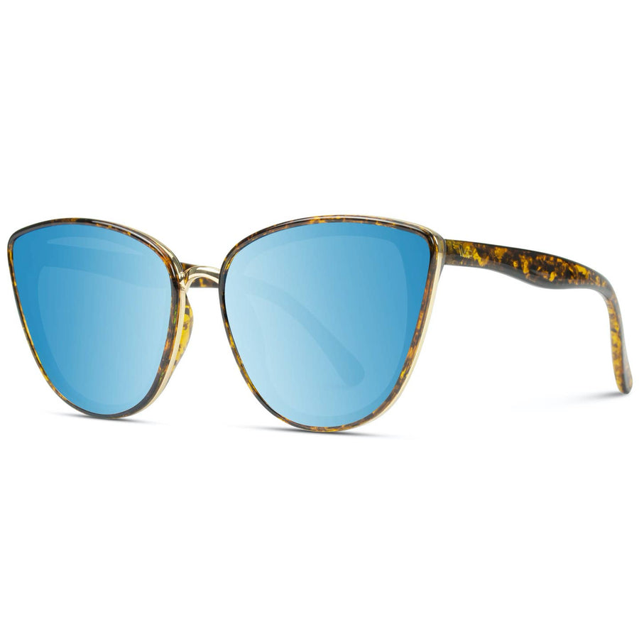 Aria Women's Mirrored Cat Eye Sunglasses
