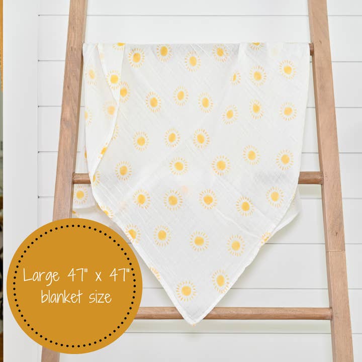 SUNSHINE DAY MUSLIN SWADDLE BLANKET

