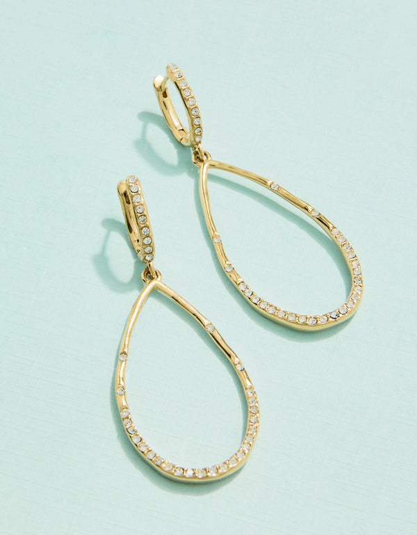 CARTERET GOLD & CRYSTAL EARRINGS