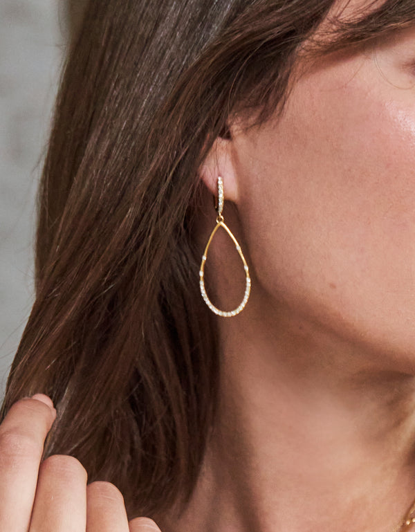 CARTERET GOLD & CRYSTAL EARRINGS