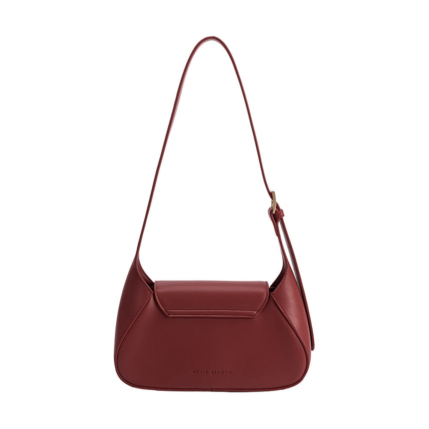 MELODY BURGUNDY FLAP OVER SHOULDER BAG
