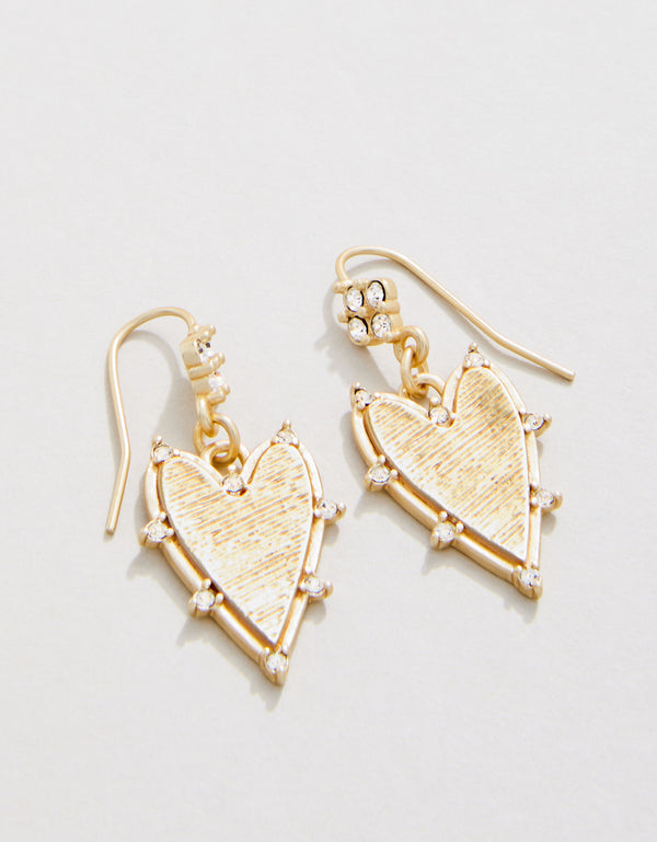 NOBLE HEART CRYSTAL & GOLD EARRINGS
