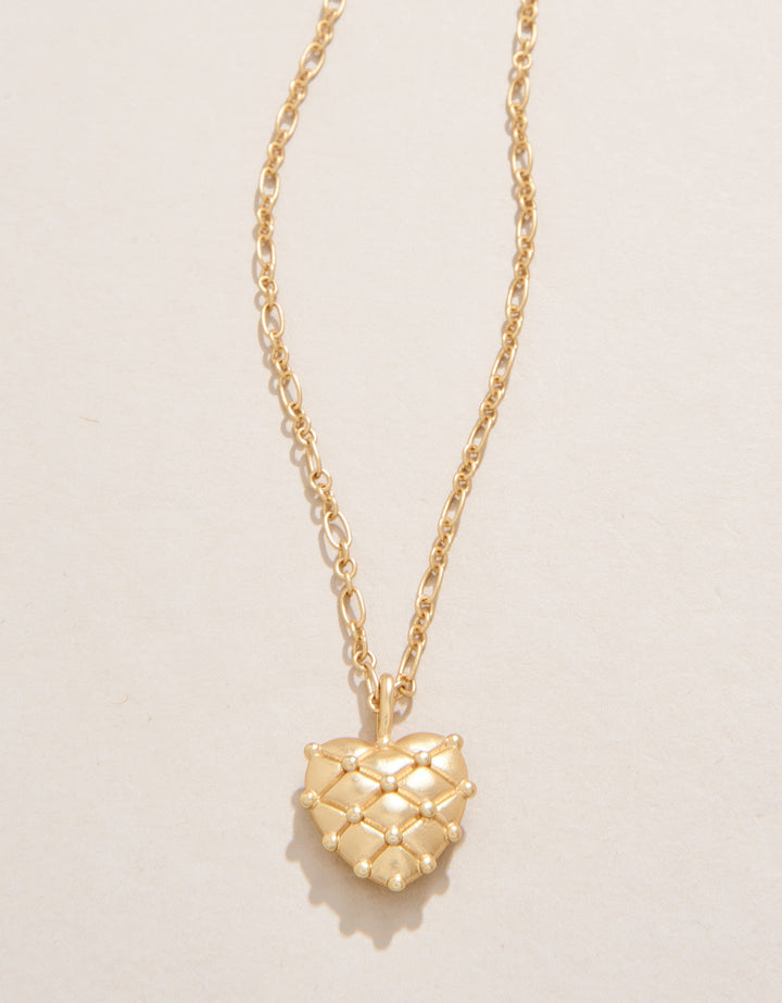 HEART PILLOW GOLD NECKLACE