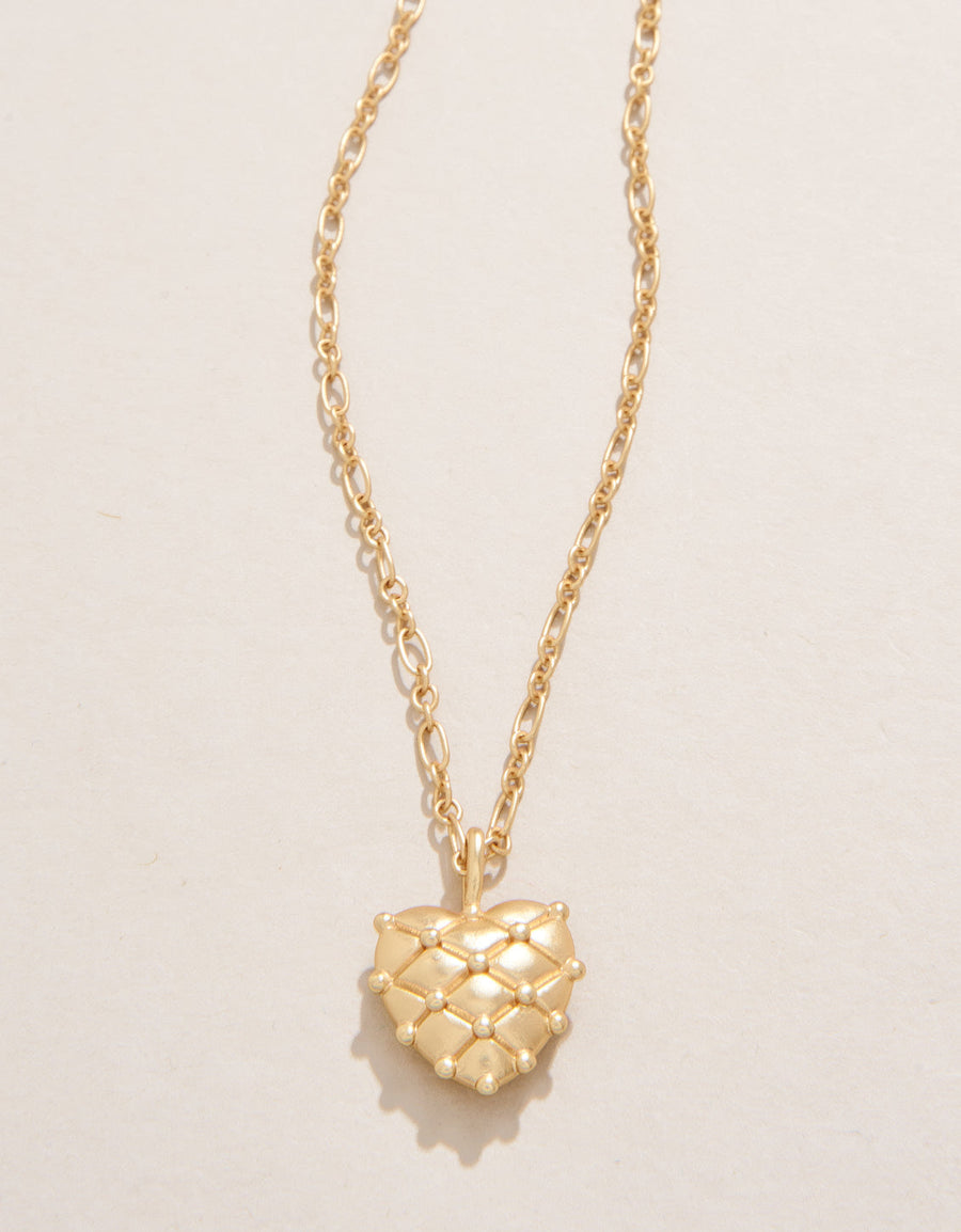 HEART PILLOW GOLD NECKLACE
