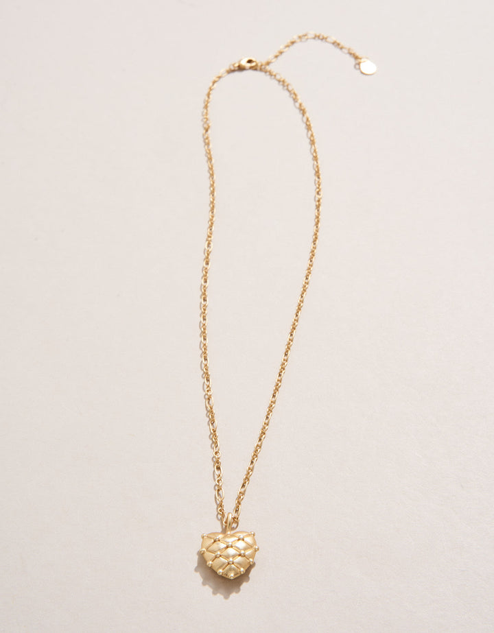 HEART PILLOW GOLD NECKLACE