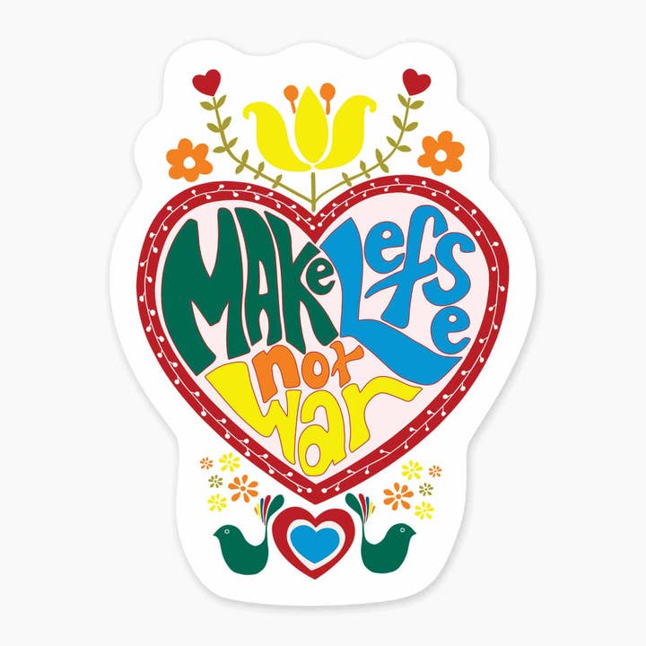 MAKE LEFSE NOT WAR STICKER
