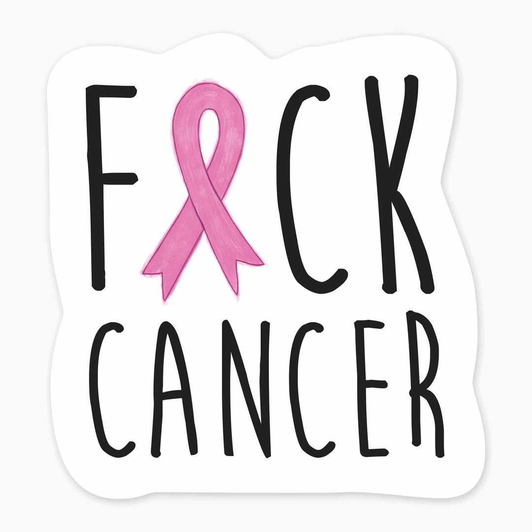 F CANCER STICKER