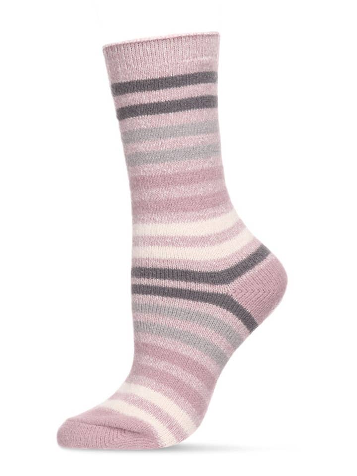 VIOLET MULTISTRIPE BUTTERSOFT SOCKS
