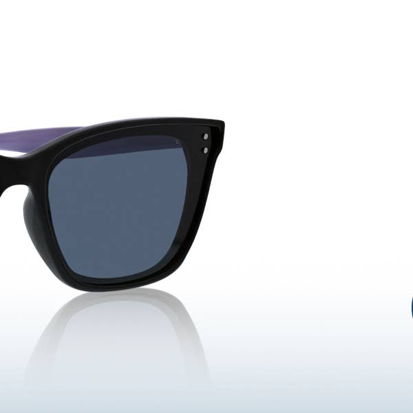 BLACK BLUE SHORE POLARIZED SUNGLASSES