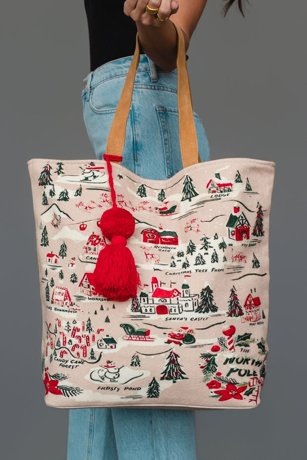 CHRISTMAS VILLAGE TOTE