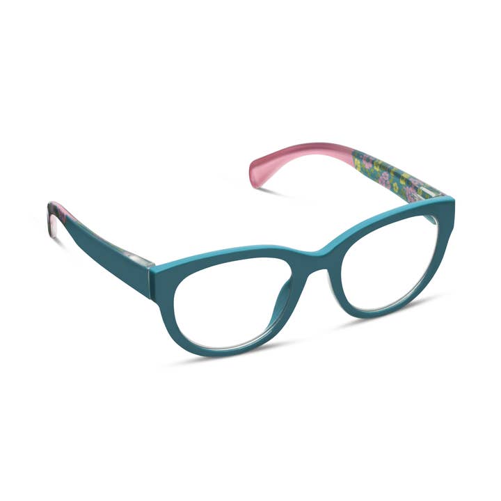 BEE TEAL FLORAL BLUE LIGHT READERS