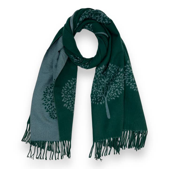 TEAL TREE OF LIFE COZY SCARF