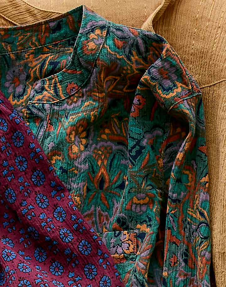BISTRO FLORAL DYLAN GAUZE SHIRT