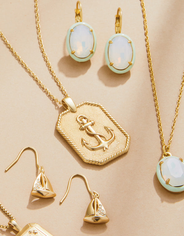 SET SAIL GOLD 18" NECKLACE
