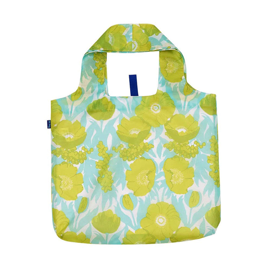 Icelandic Poppies Ocean Blu Bag Reusable Shopper Tote
