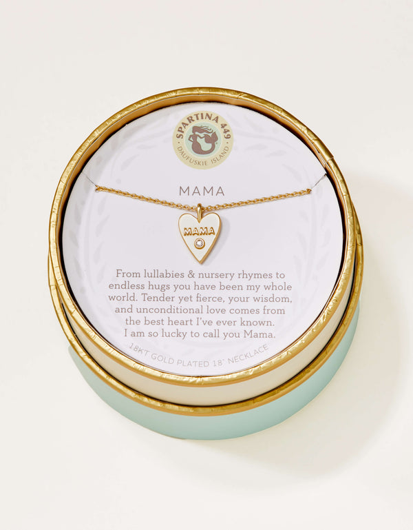 SEA LA VIE MAMA HEART 18" GOLD NECLACKE
