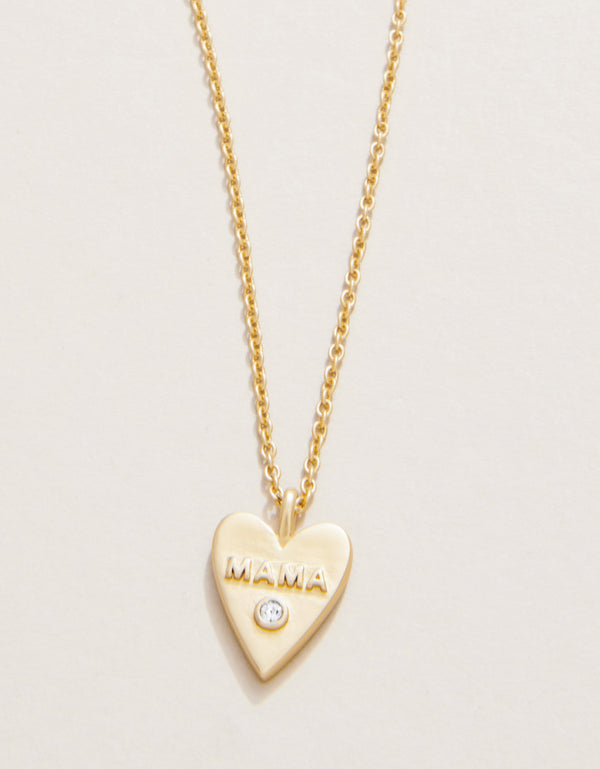 SEA LA VIE MAMA HEART 18" GOLD NECLACKE
