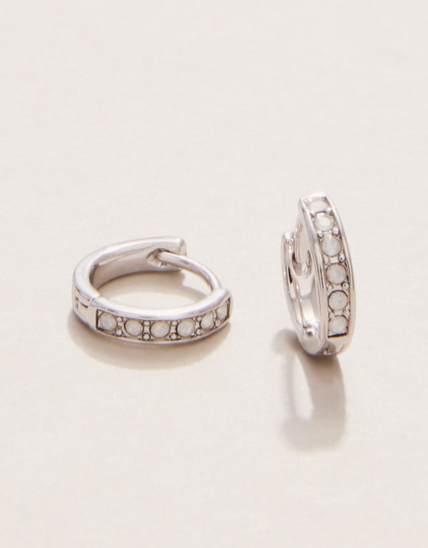 SEA LA VIE SILVER THANKFUL EARRINGS