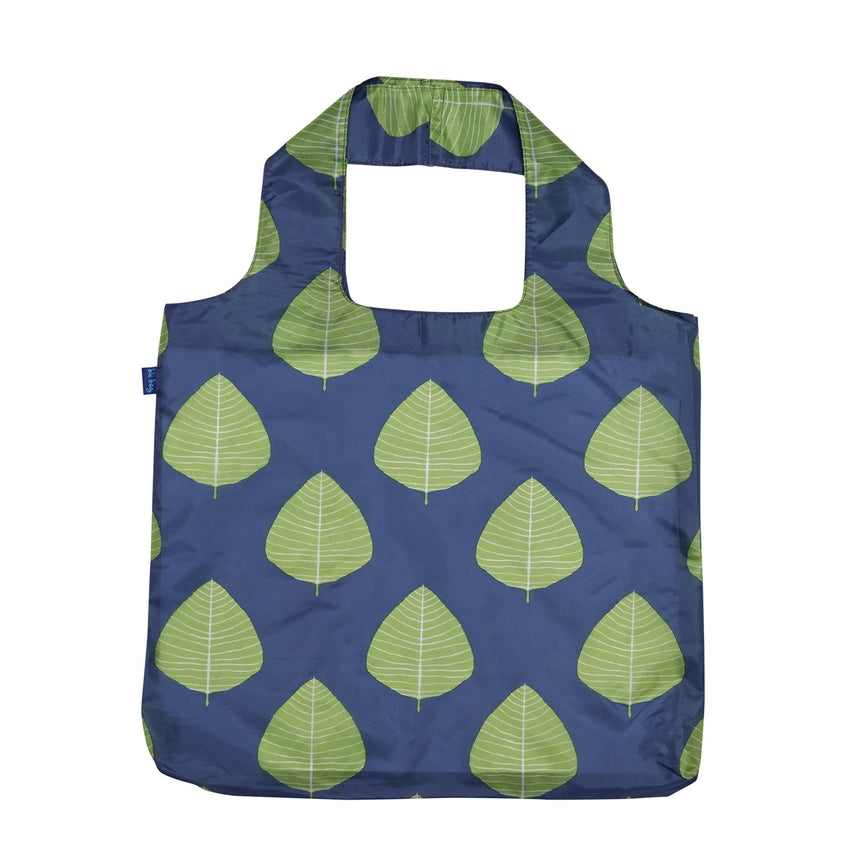 ASPEN LEAVES BLU REUSABLE SHOPPER TOTE
