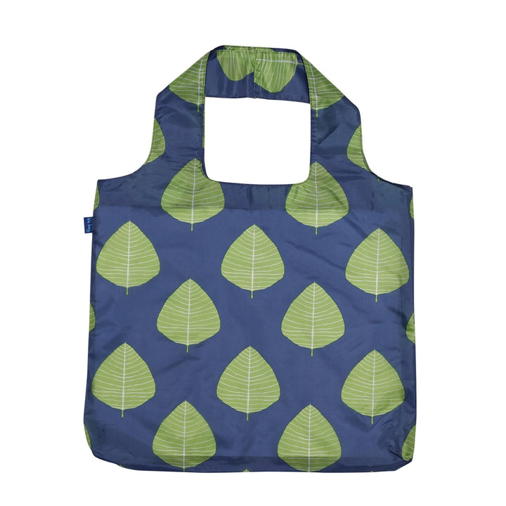 ASPEN LEAVES BLU REUSABLE SHOPPER TOTE