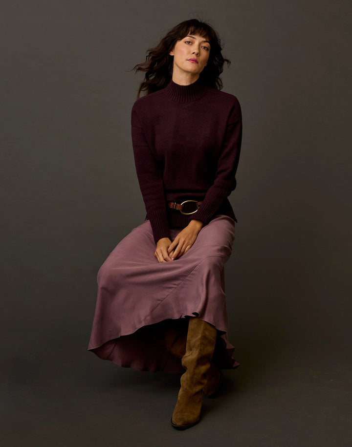 WOODWARD DARK PLUM SWEATER