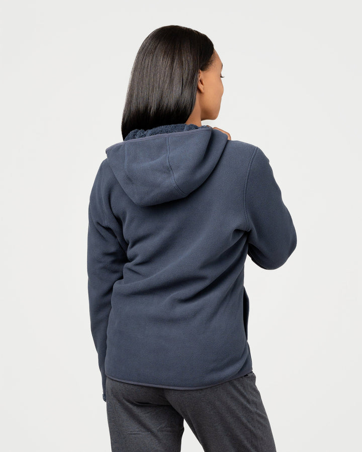 NAVY SUMMIT TEDDY FLEECE JACKET