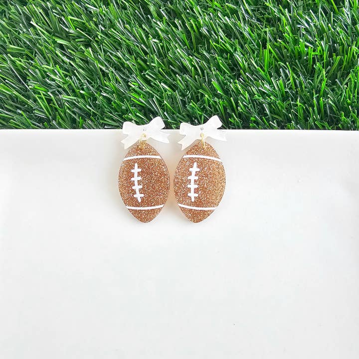 BOW FOOTBALL EARRINGS
