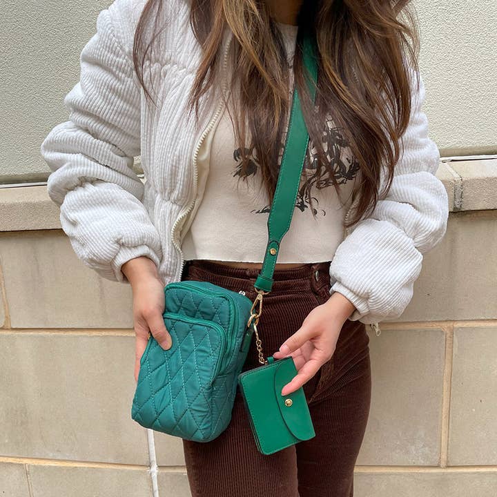 EMERALD QUILTED PARKER CROSSBODY BAG
