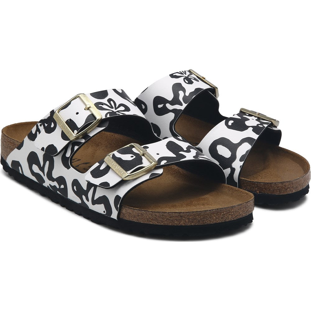 ARIZONA BLOOMS WHITE & BLACK SANDAL