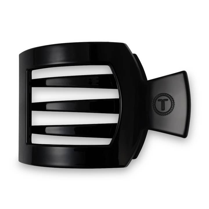JET BLACK MEDIUM SQUARE HAIR CLIP
