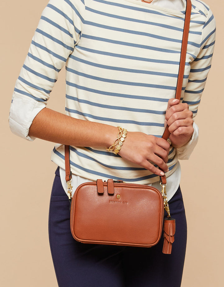 SADDLE BROWN SIREN HARLOW CROSSBODY
