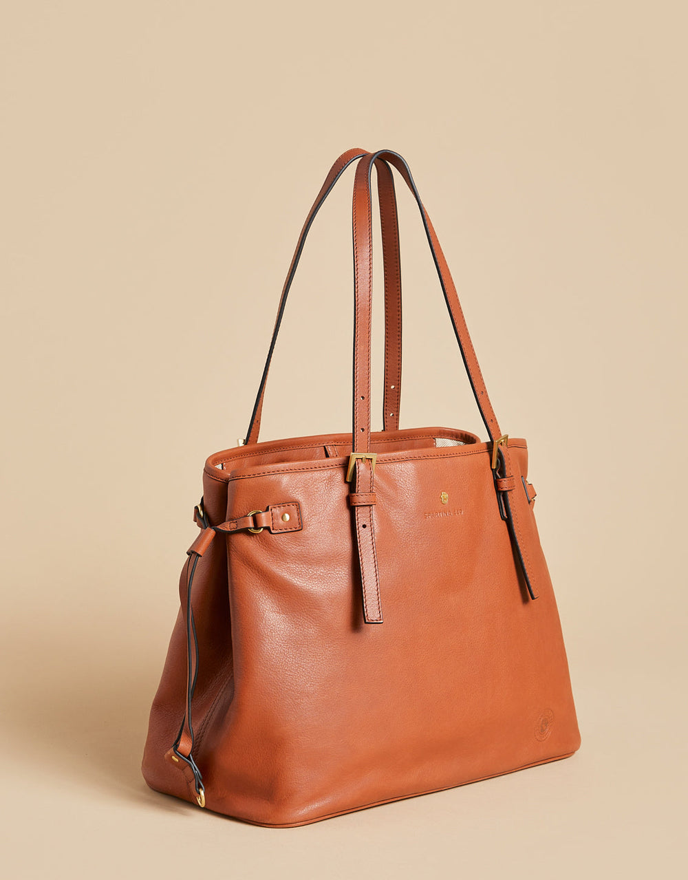 SADDLE BROWN SIRE JETSETTER TOTE
