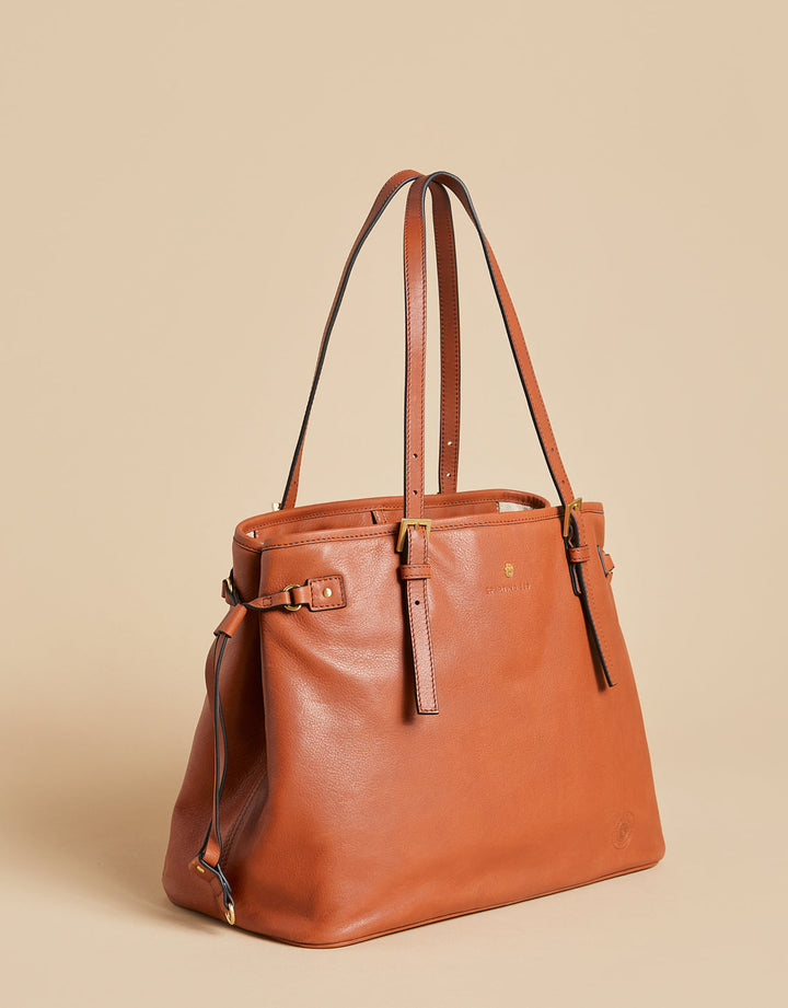 SADDLE BROWN SIRE JETSETTER TOTE
