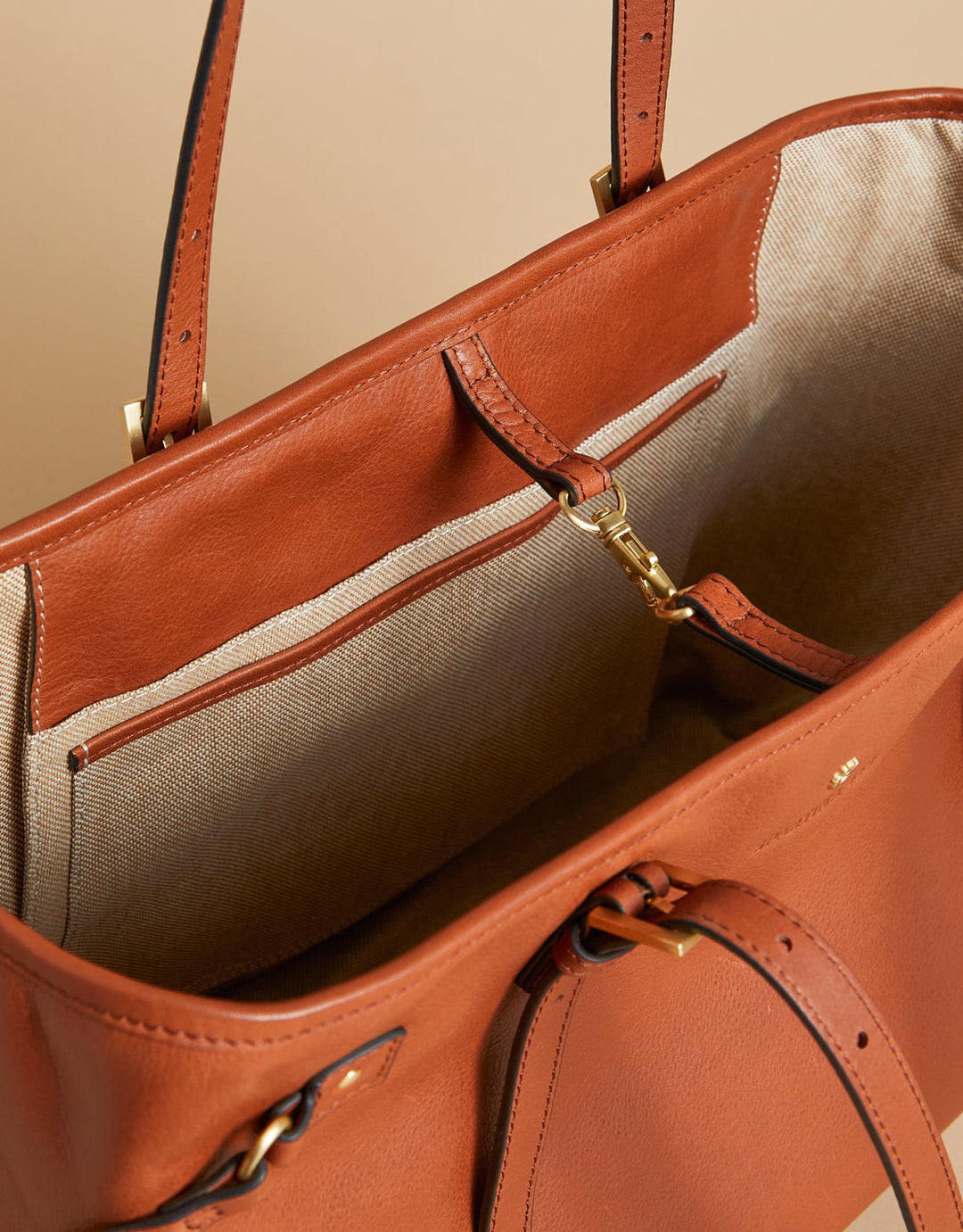 SADDLE BROWN SIRE JETSETTER TOTE