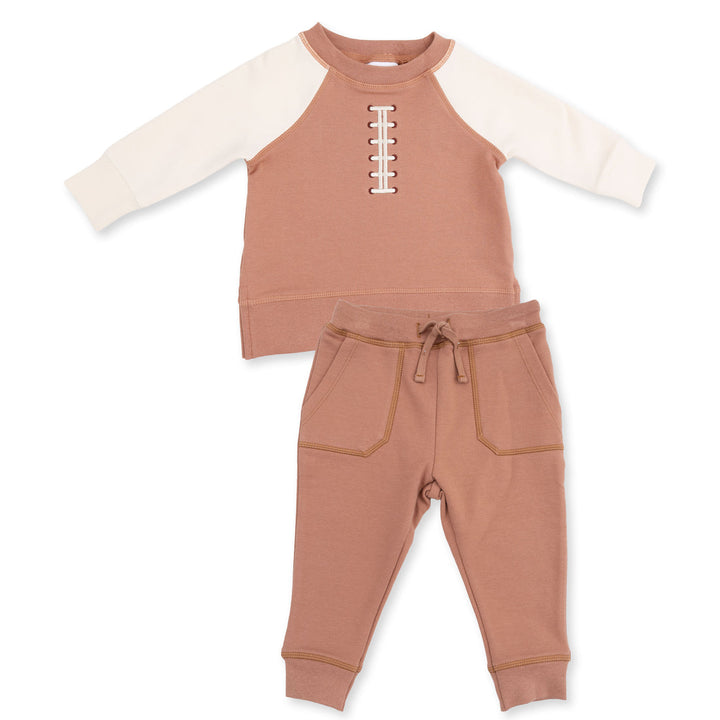 FOOTBALL LACES RAGLAN SWEATSHIRT & JOGGER SET