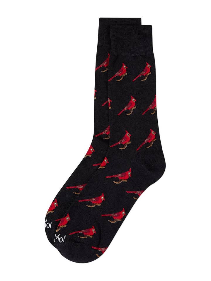 MEN'S CARDINAL BAMBOO CREW SOCKS
