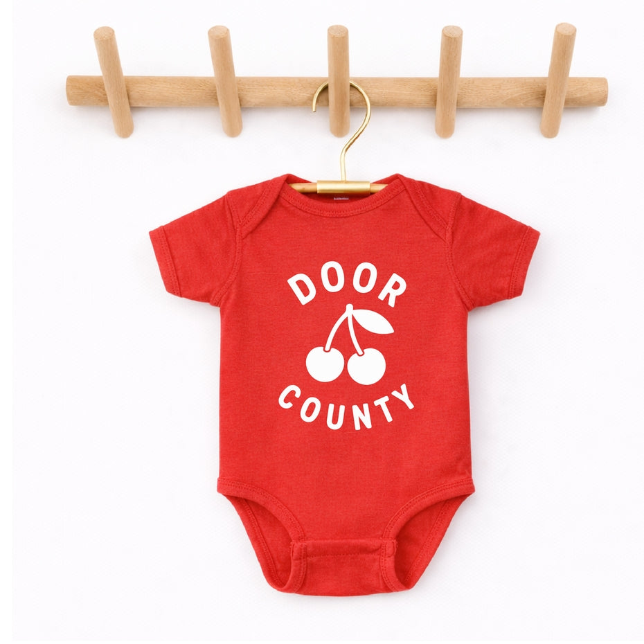 DOOR COUNTY CHERRIES BABY ONESIE