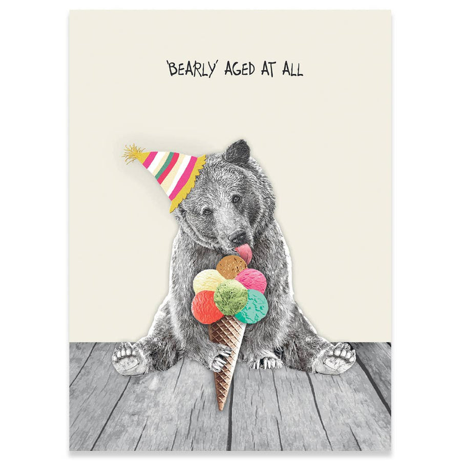 BEARLY AGED BIRTHDAY CARD
