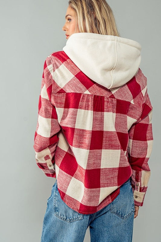 HOLIDAY RED CHECK FLANNEL SHIRT
