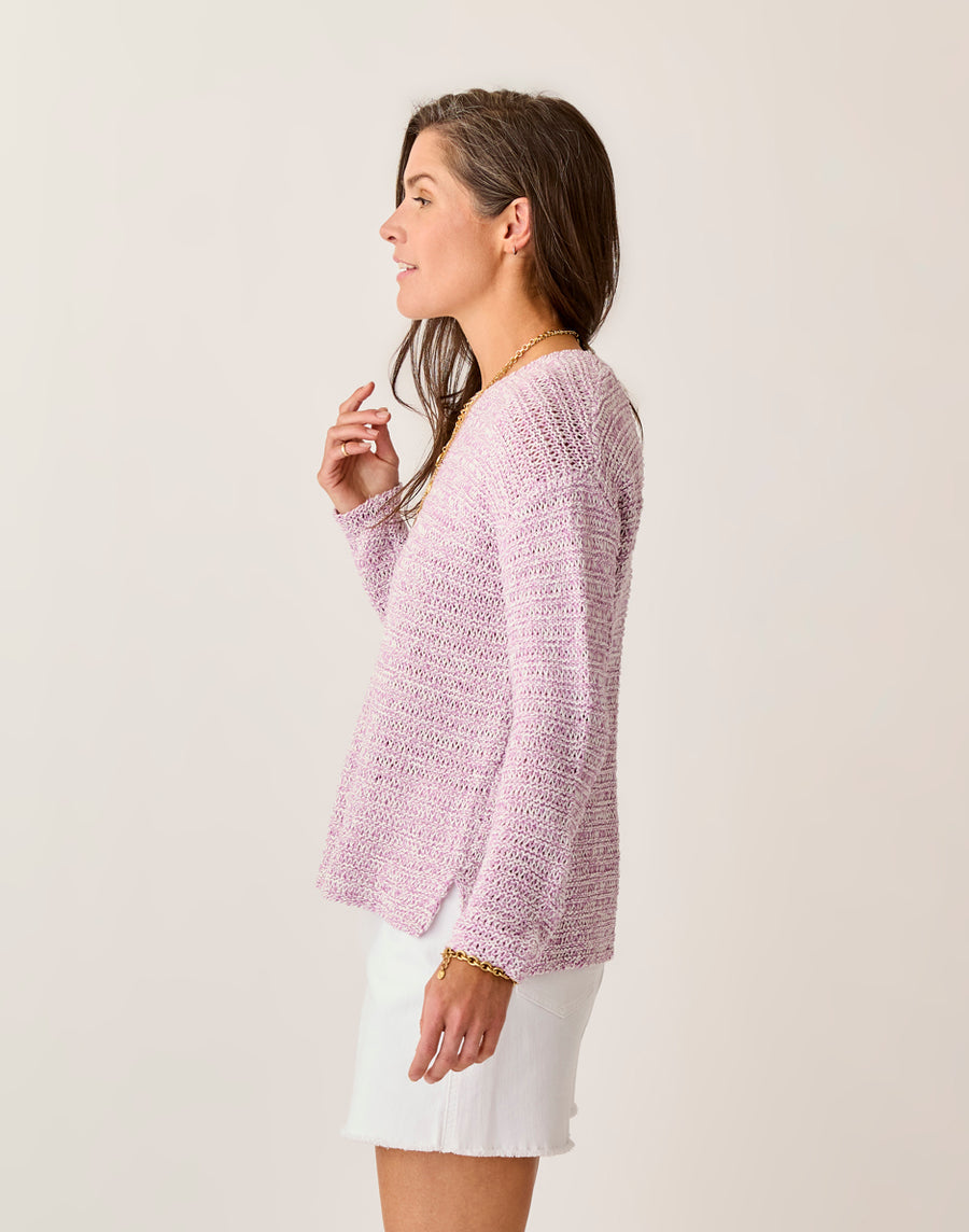 CLARISSA LIGHT VIOLET MARLED SWEATER
