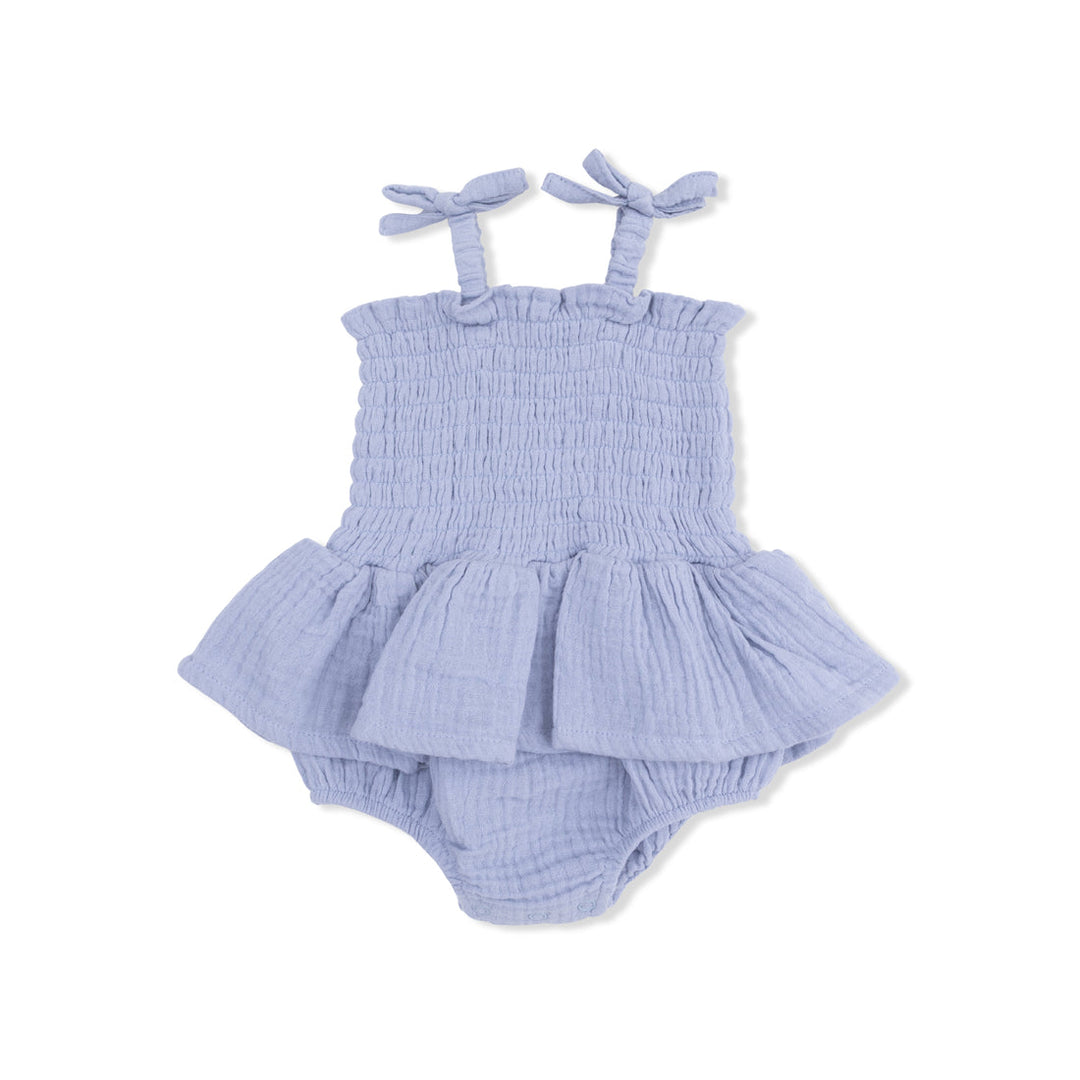 BLUE BLIZZARD SMOCKED BUBBLE WITH SKIRT