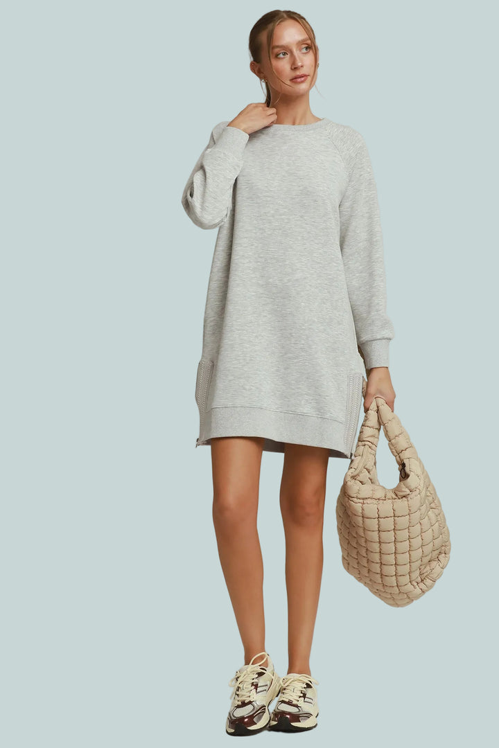 SOPHIE HEATHER GREY LUXE KNIT DRESS